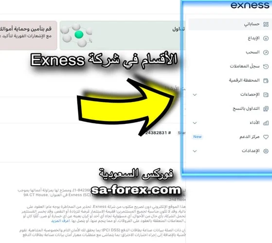 الأقسام الأساسية في شركة اكسنس